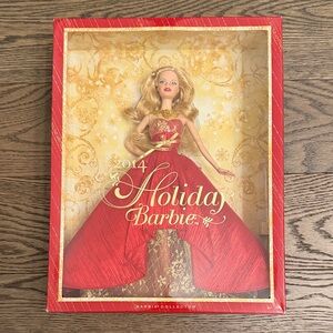 NEW 2014 Holiday Barbie Doll in Elegant Red and Gold